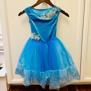 Weissman Sparkling Blue Kids Dance Costume with Frozen vibes